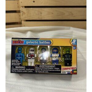 5 Piece Minifigures Make-It Blocks Galactic Battles Aliens NEW Sealed Toy